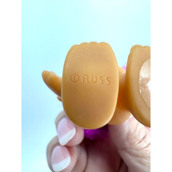 Vintage Russ Small Troll Doll Lot of 2 with Pink Purple Hair - Picture 4 of 6